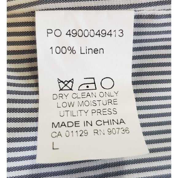 John Varvatos Mens Grey Floral Print Linen Waistcoat Vest Size L - Picture 6 of 7